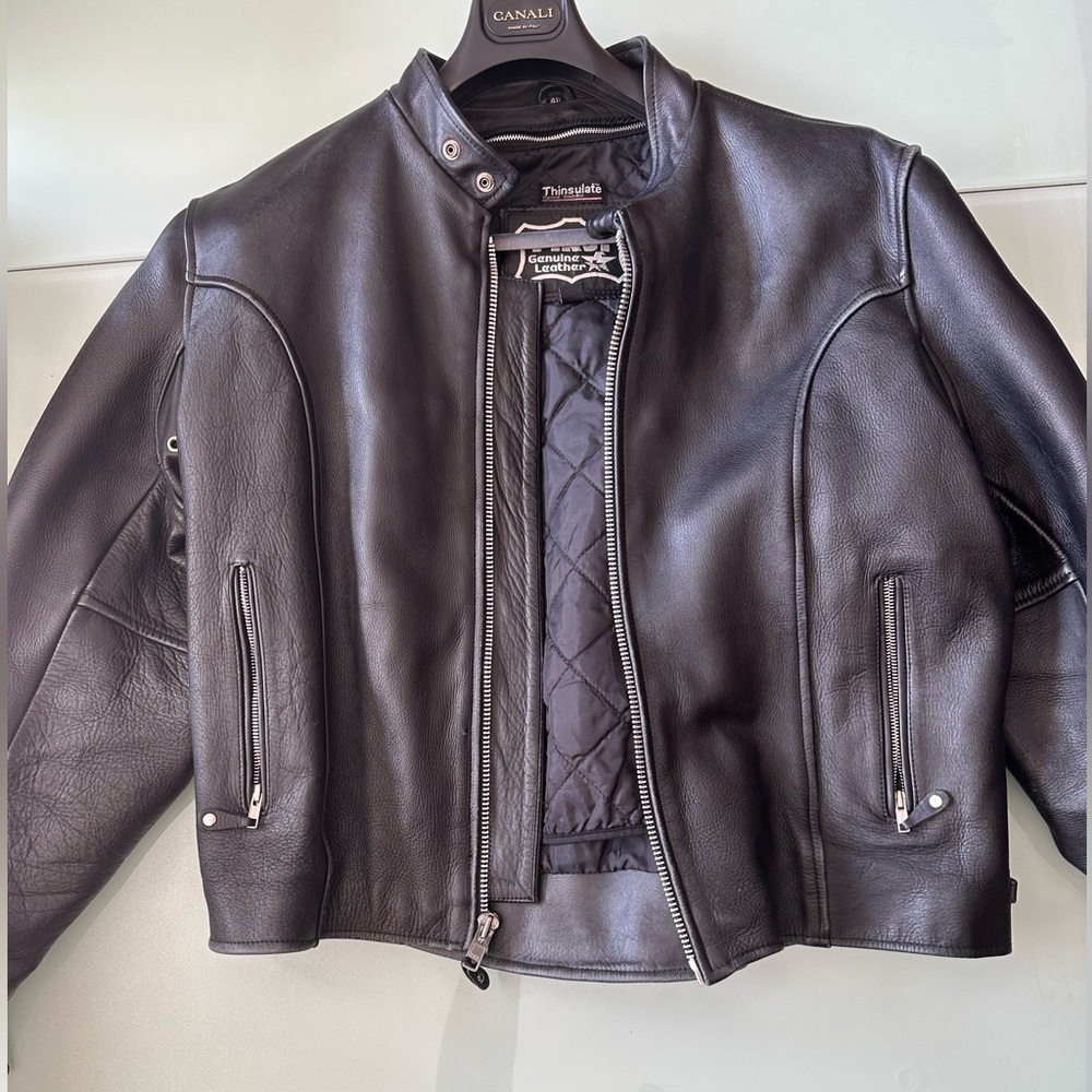Genuine thick heavy leather jacket